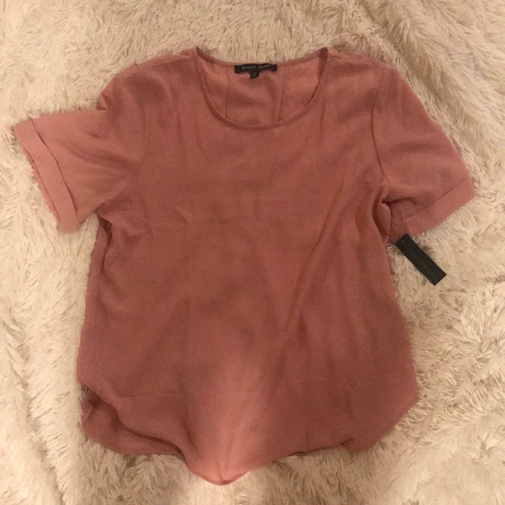 NWT Mauve blouse with tie in the back